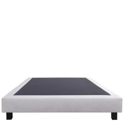 Sommier tapissier 160x200, gris, Gamme Prestige Hôtel, bois massif + pieds offerts