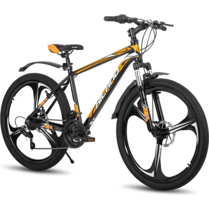 Vélo GTT HILAND BIKES VTT 26" Aluminium SHIMANO 21 Vitesses Freins à disques Suspension avant orange